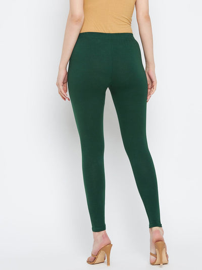 Bottle-Green-Solid-Ankle-Length-Leggings-CC42725