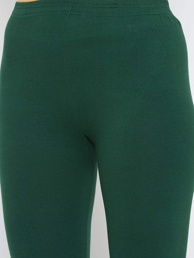 Bottle-Green-Solid-Ankle-Length-Leggings-CC42725