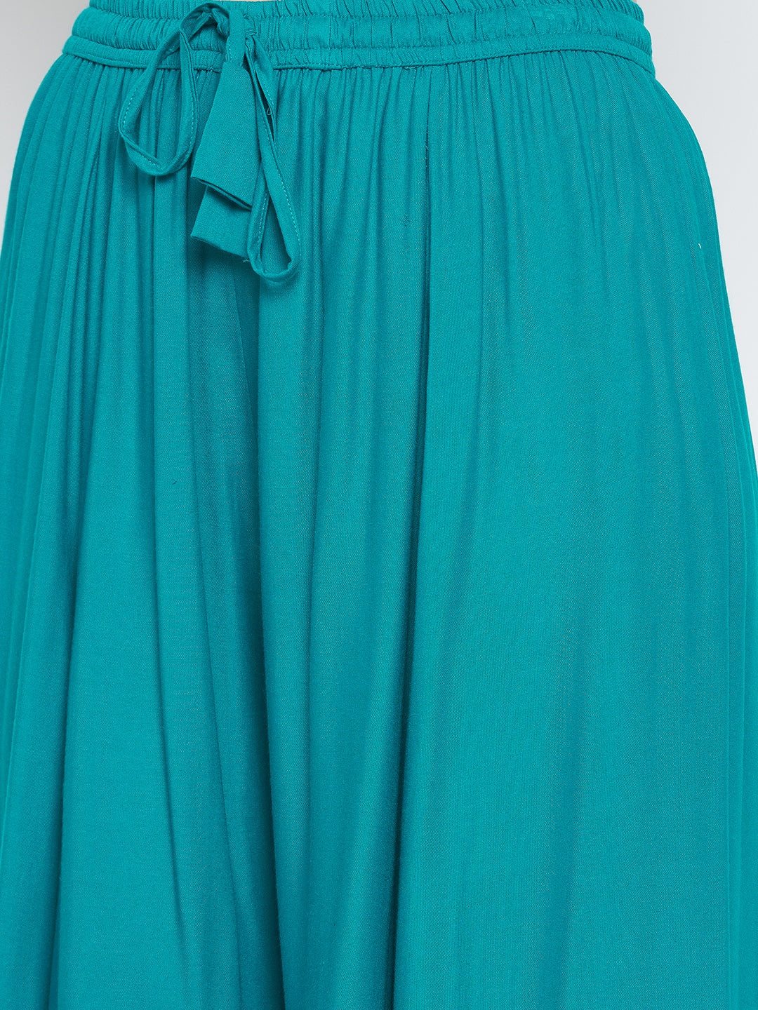 Rama Green Solid Rayon Sharara