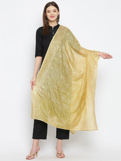 Fawn printed cotton blend dupatta showcasing ethnic design.