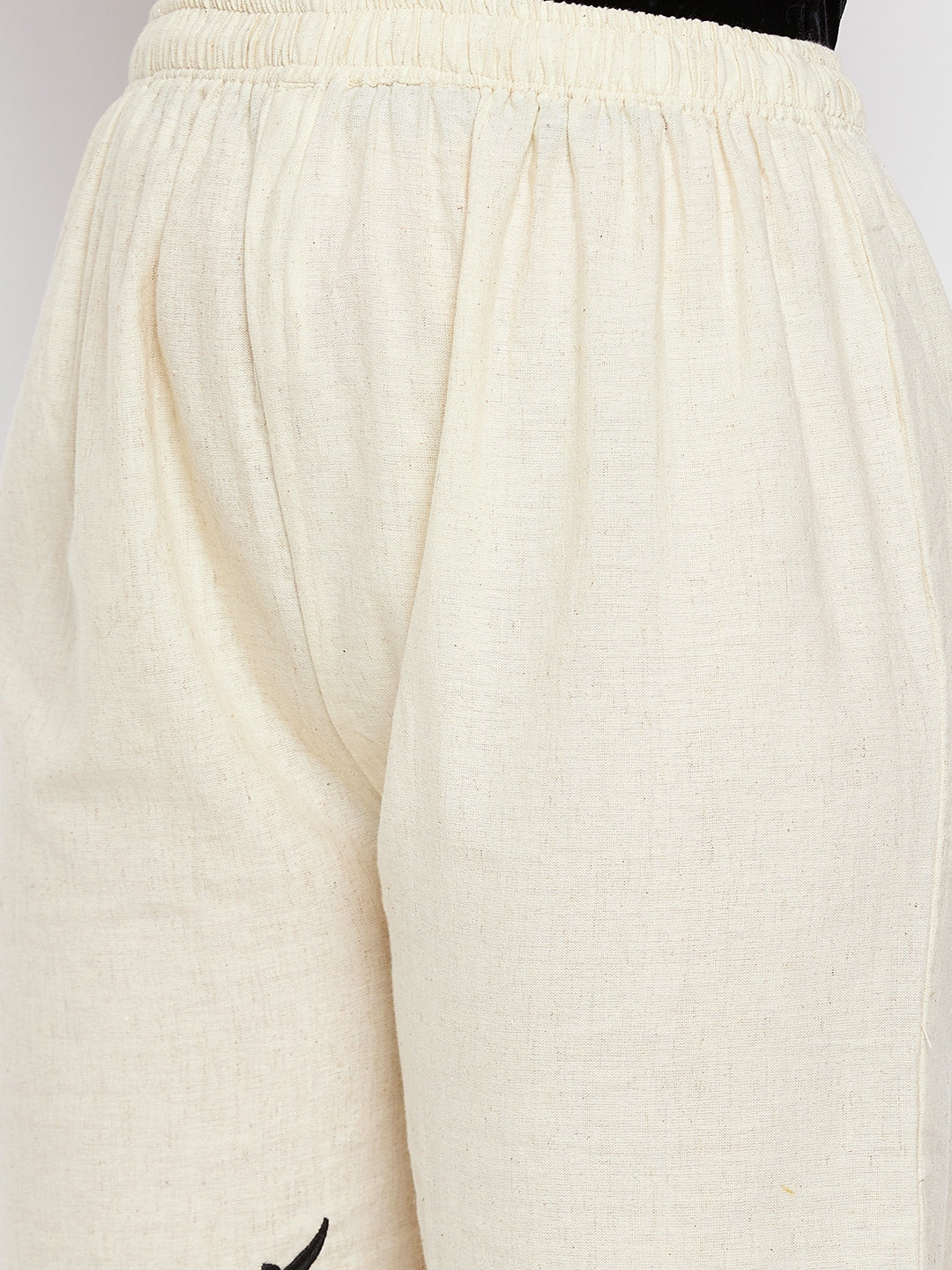 Clora Beige Embroidered Trouser