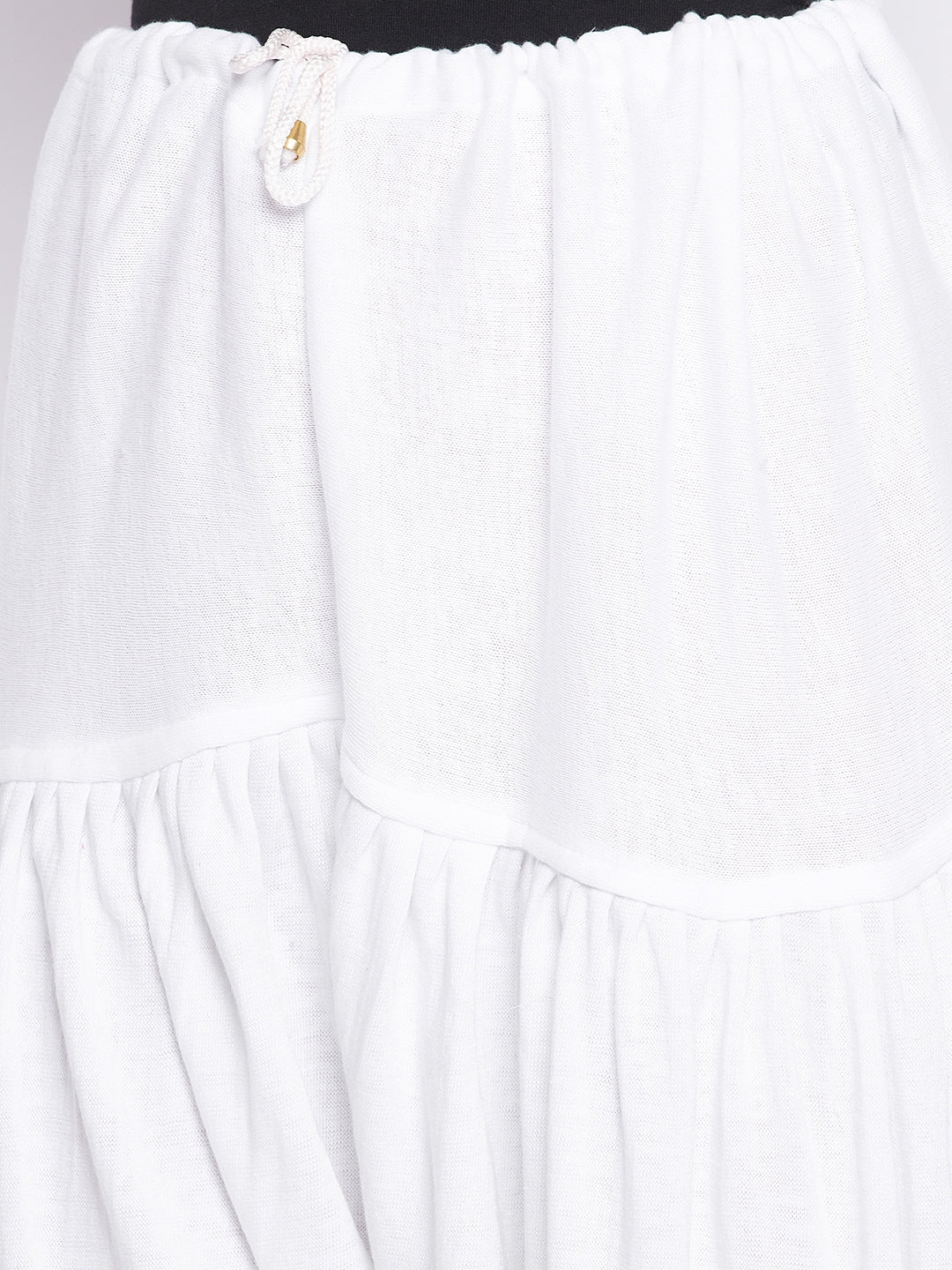 White solid woolen salwar, lightweight and comfortable.