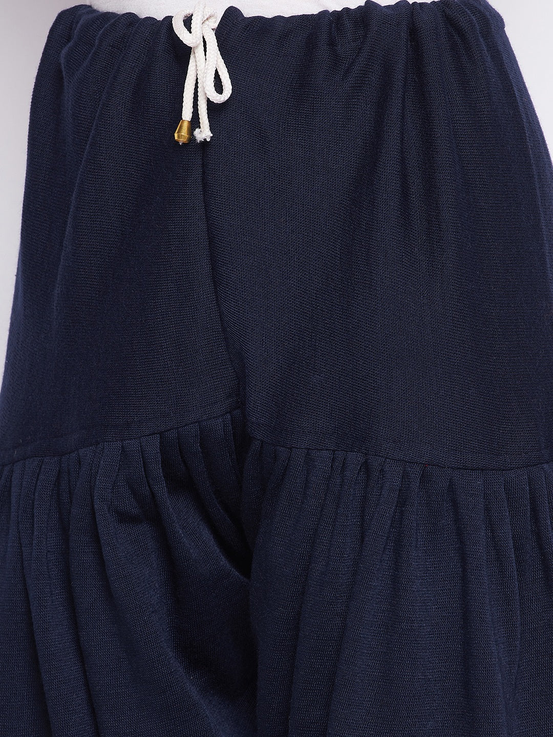 Clora Navy Blue Solid Woolen Salwar