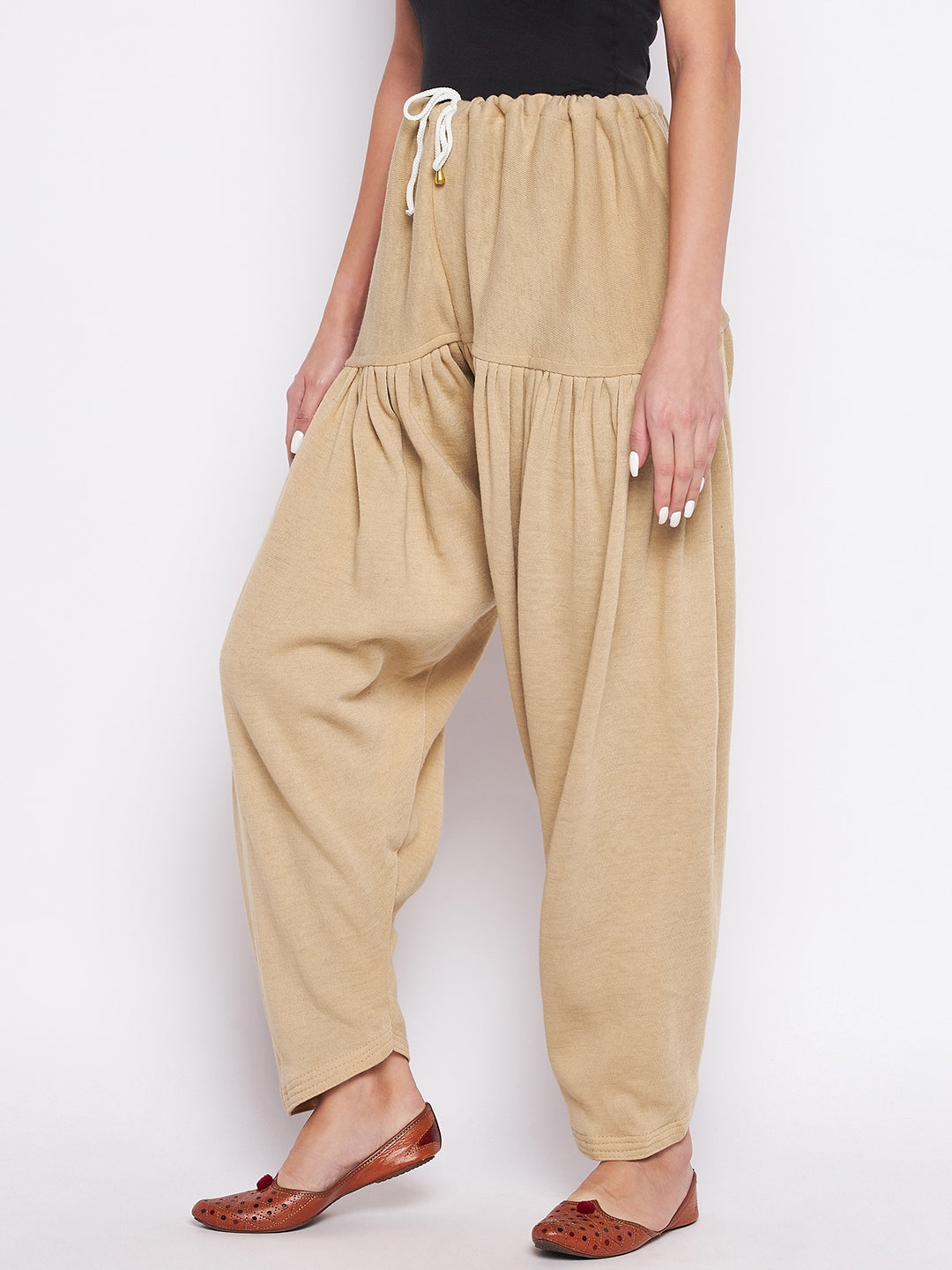 Fawn Solid Woolen Salwar for ultimate comfort.