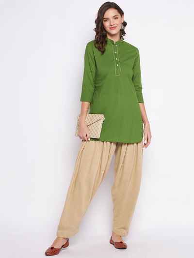 Grey & Fawn Solid Woolen Salwar Pack, comfortable and lightweight woolen bottoms.