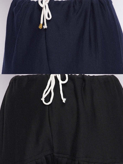 Navy Blue and Black Solid Woolen Salwar Pack of 2, lightweight and comfortable.