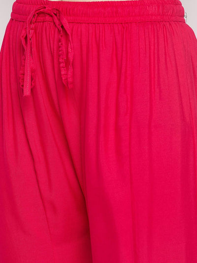 Clora Magenta Printed Flared Sharara