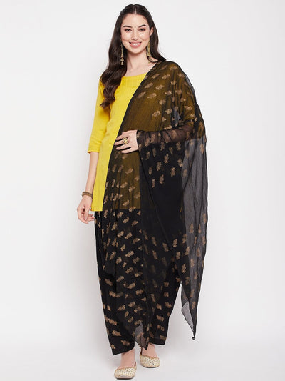 Clora Black Printed Cotton Salwar and Dupatta