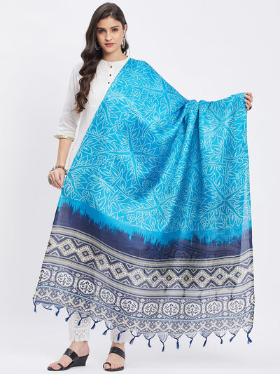 Rama Green Printed Dupatta