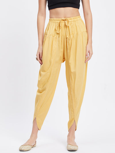 Fawn Solid Rayon Tulip Pant