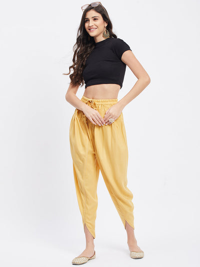 Fawn Solid Rayon Tulip Pant