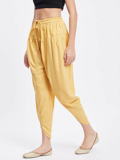 Fawn Solid Rayon Tulip Pant