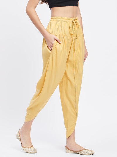 Fawn Solid Rayon Tulip Pant