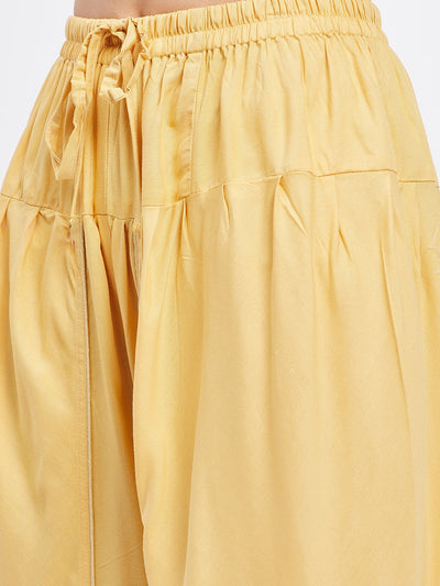 Fawn Solid Rayon Tulip Pant