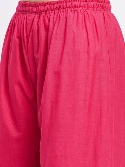 Magenta Gotta Patti Cotton Gharara