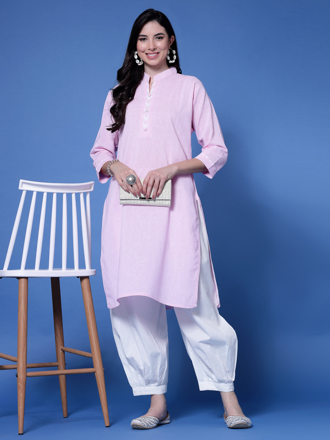 Buy White Pure Cotton Afghani Salwar Clora Creation