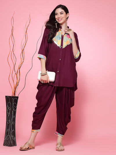 Embellished Kurti with Dhoti Pants