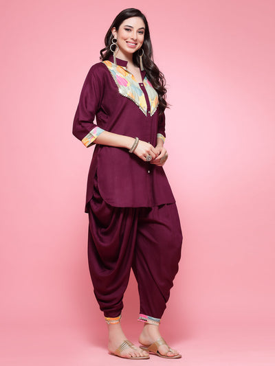 Embellished Kurti with Dhoti Pants