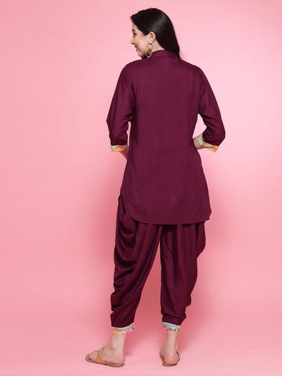 Embellished Kurti with Dhoti Pants