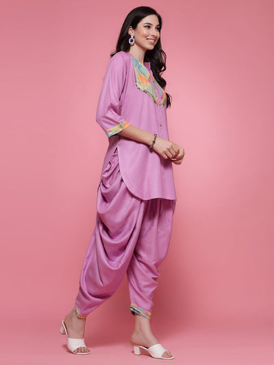 Embellished Kurti with Dhoti Pants