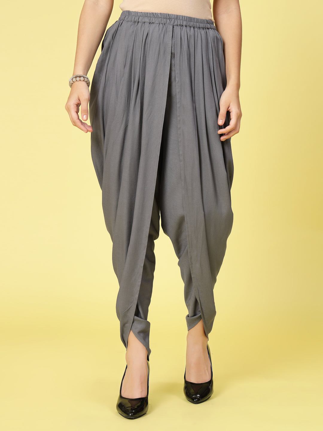 Women Solid Rayon Dhoti Salwar