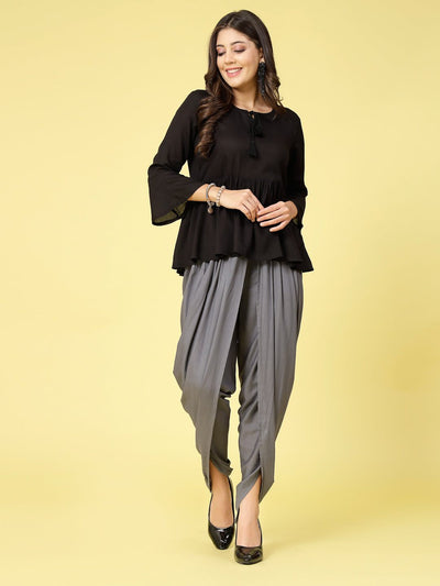 Women Solid Rayon Dhoti Salwar