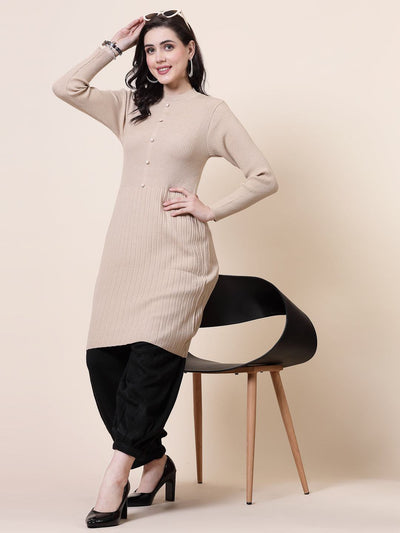 Black Solid Woollen Afghani Salwar with elasticated waistband.