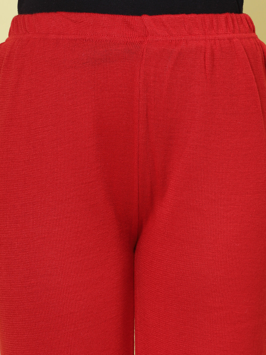Red & Beige Solid Woollen Palazzo (Pack of 2)