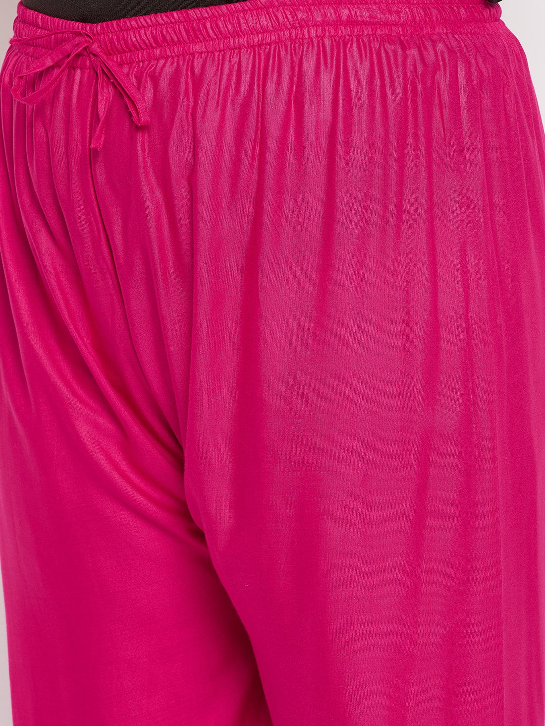 Magenta Hem Design Straight Palazzo