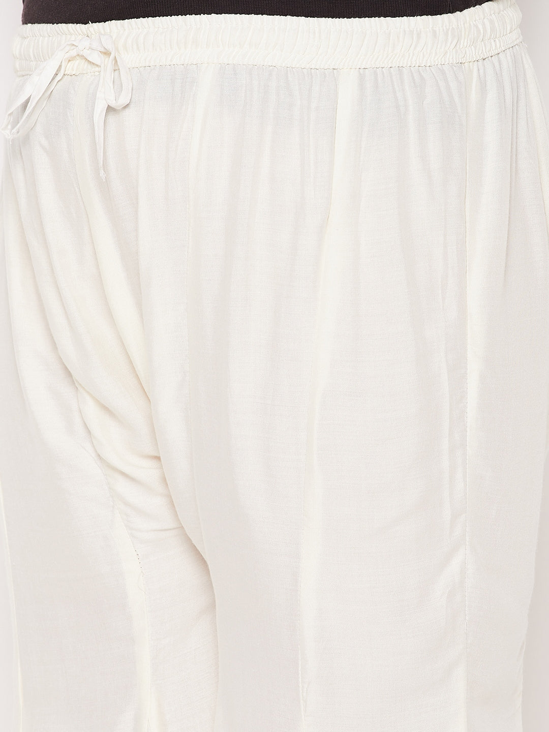 Cream Printed Rayon Flared Sharara