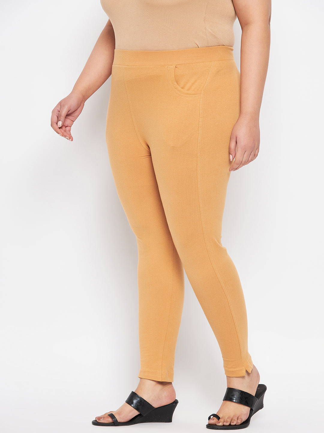 Fawn Solid Ankle Length Leggings
