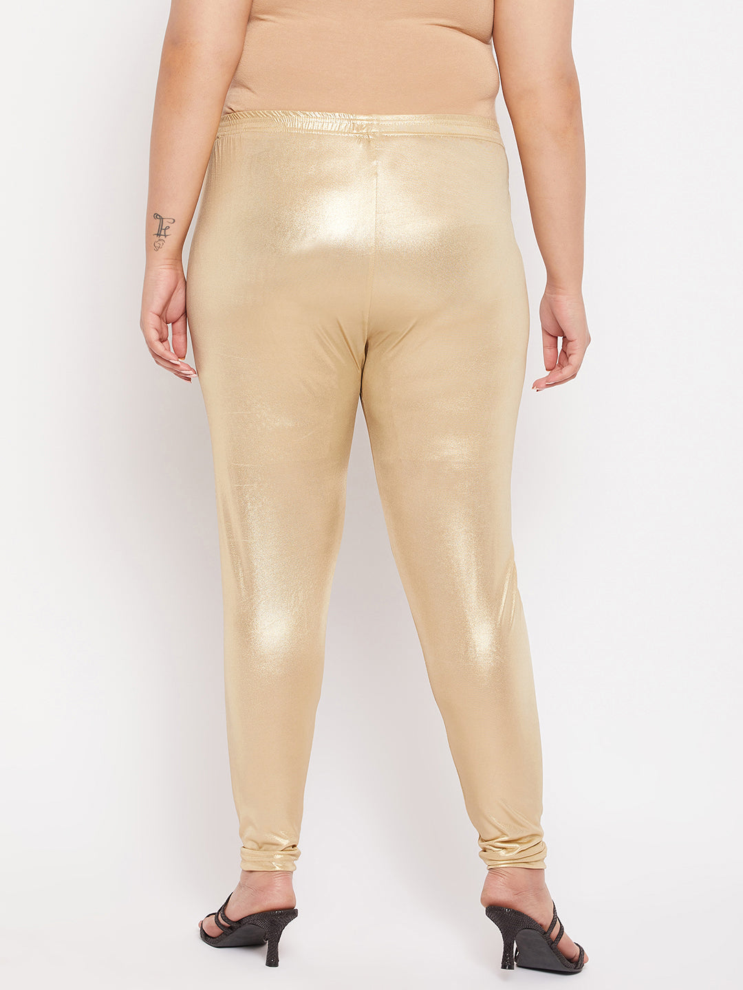 Light Golden Solid Shimmer Leggings