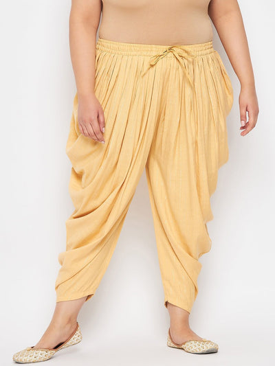 Fawn Striped Rayon Dhoti Salwar