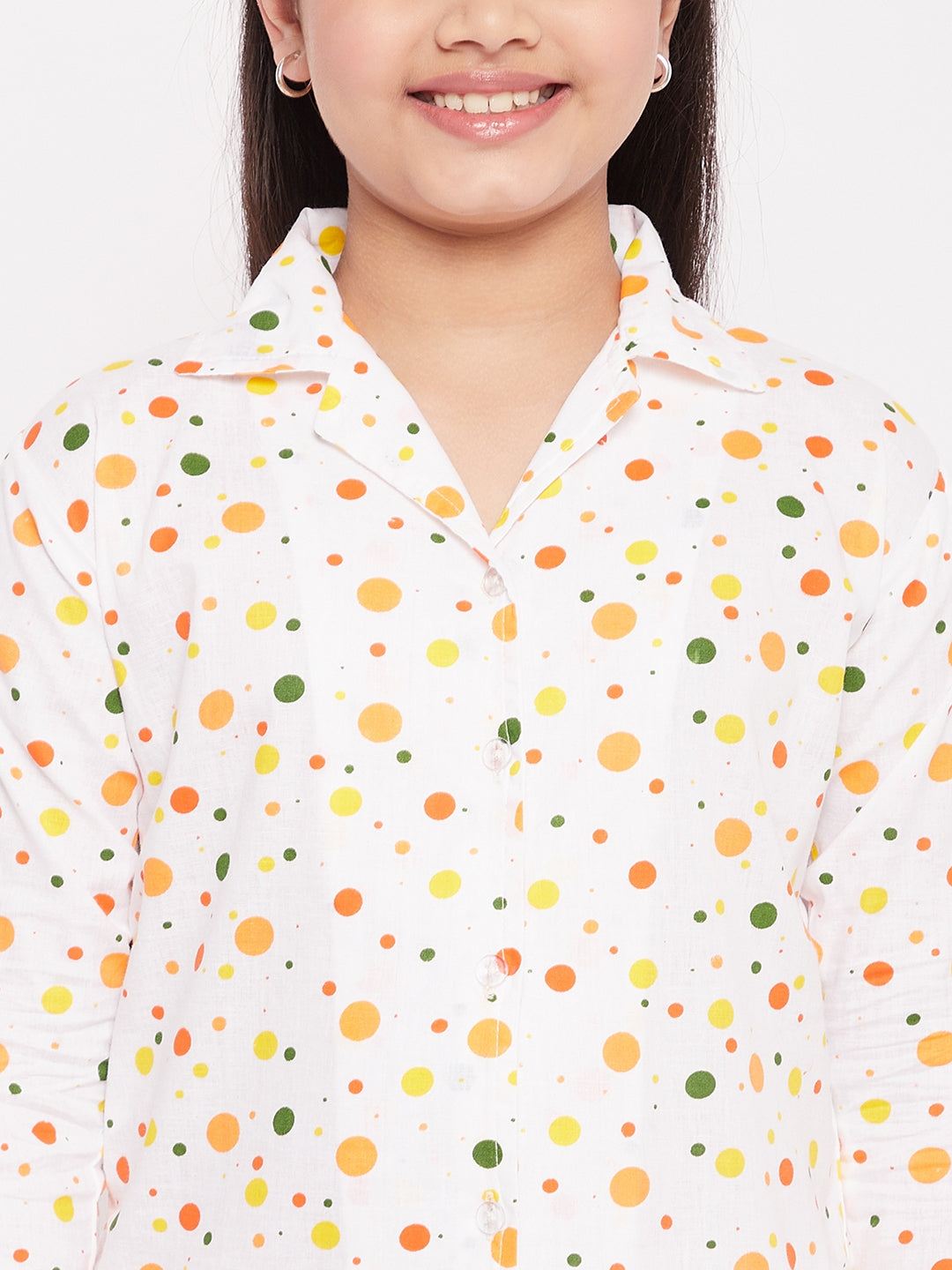 Multi Polka Dot Cotton Nightsuit with colorful design