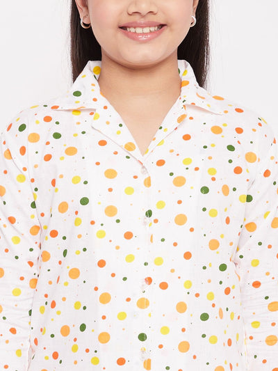 Multi Polka Dot Cotton Nightsuit with colorful design