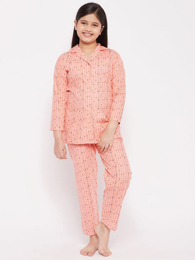 KYDZI Pink Printed Cotton Nightsuit